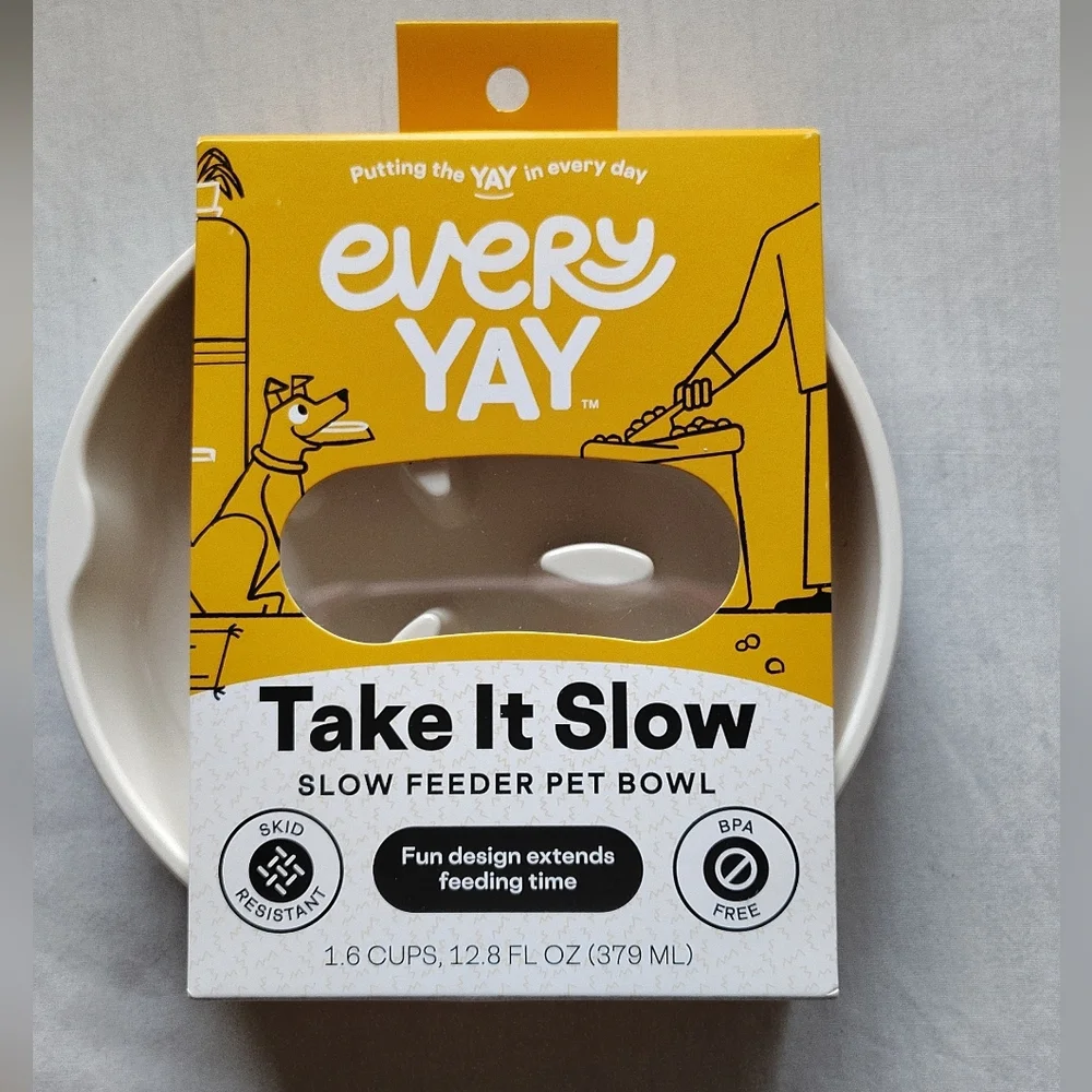 EveryYay Interactive Slow Feeder — Anti-Gulp Bowl for Cats, Dogs & Small Animals